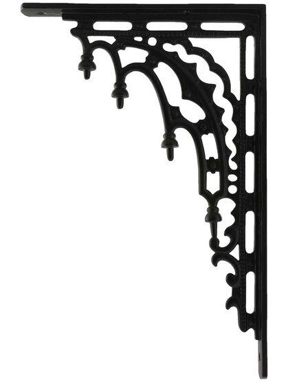 Gothic Revival Iron Bracket - 12 1/8 inch x 8 1/8 inch.